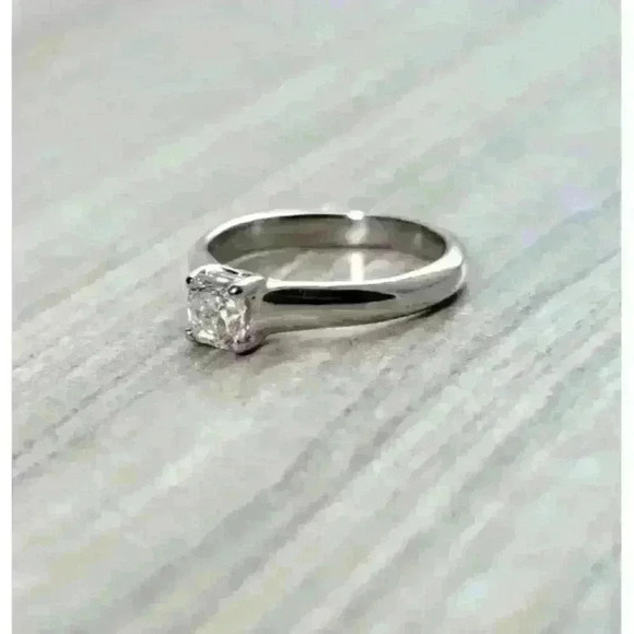 Tiffany & Co Platinum Lucida © .36ct Diamond Engagement Ring Discontinued Size 3 - Picture 11 of 15